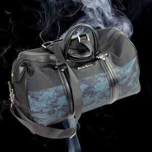 Robert Graham Reavy Black Blue Camo Weekender Duffle Style Carry-On Bag